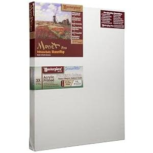 Masterpiece ZSMS-1020 Monet Pro 1.5" Deep Sausalito Heavy Weight and Texture 14 oz Cotton Stretched Artist Canvas 10" x 20"