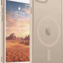 SUPFINE Magnetic for iPhone SE Case 2022 (3rd)/2020 (2nd), iPhone 8 Case (Compatible with MagSafe) (Military Grade Drop Protection) Slim Translucent Matte Phone Case,Desert Gold