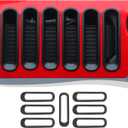 Grill Insert Grille Inserts Cover Fit for 2007-2018 Jeep Wrangler JK JKU,Black