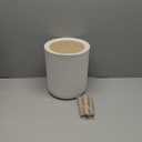 URALFA Motion Sensor Trash Can with Lid, Bathroom Garbage can, Small White Wastebasket Touchless Trash Bin with Legs, Automatic Trashcan for Toilet, Bedroom, Office, 1.8 Gallon, White