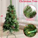 4FT Artificial Christmas Tree - Small Decorated Xmas Tree with Tripod Stand, Easy Setup, for Indoor Use