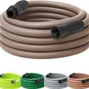 Flexzilla Colors SwivelGrip Garden Hose 5/8 in. x 50 ft., Lightweight All-Weather Water Hose, Durable and Flexible, Leak-Free Connections, Brown Mulch