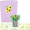 Lovepop Mother's Day Pop-Up Card for Her - 3D Greeting Cards for Mom, Wife, Women - Sunflower Watering Can - 5" x 7" Card - Blank Notecard & Envelope Included