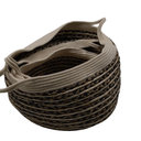 3 Pack Woven Storage Baskets, Round Rope Baskets with Handles, Dog Toy Storage, Mini Laundry Baskets for Organizing, Mini Toy Basket for Gifts Empty, Different Sizes