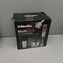 Mueller Multistick 5-in-1 Immersion Blender Handheld, 12 Speed Hand Mixer - Turbo Boost, Heaviest Duty Copper Motor, Titanium Blades Hand Blender, Milk Frother Wand, Whisk, Beaker, Chopper, Grey (Gray)