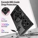 SEXYMOM Magnetic for Samsung Galaxy S24 Ultra Case - Wireless Charging Compatible,Cute Floral Design for Women and Girls,Slim Fit Translucent Matte Phone Case - Butterfly