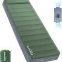 Elegear CumbreX Air & Foam Self Inflating Sleeping Pad, Built-in Electric Pump 4" Ultra-Thick Memory Foam Camping Mattress with Pillow Camping Pad 4-Season R-value 9.5 Camp Mat for Traveling - Single