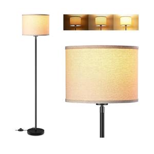 Modern Floor Lamps for Living Room Bedroom, Small Standing Lamp with Lampshade, Simple 58" Tall Lamp, Foot Pedal Switch, Black Floor Lamp for Office/Classroom/Kids Room (Bulbs Not Including)