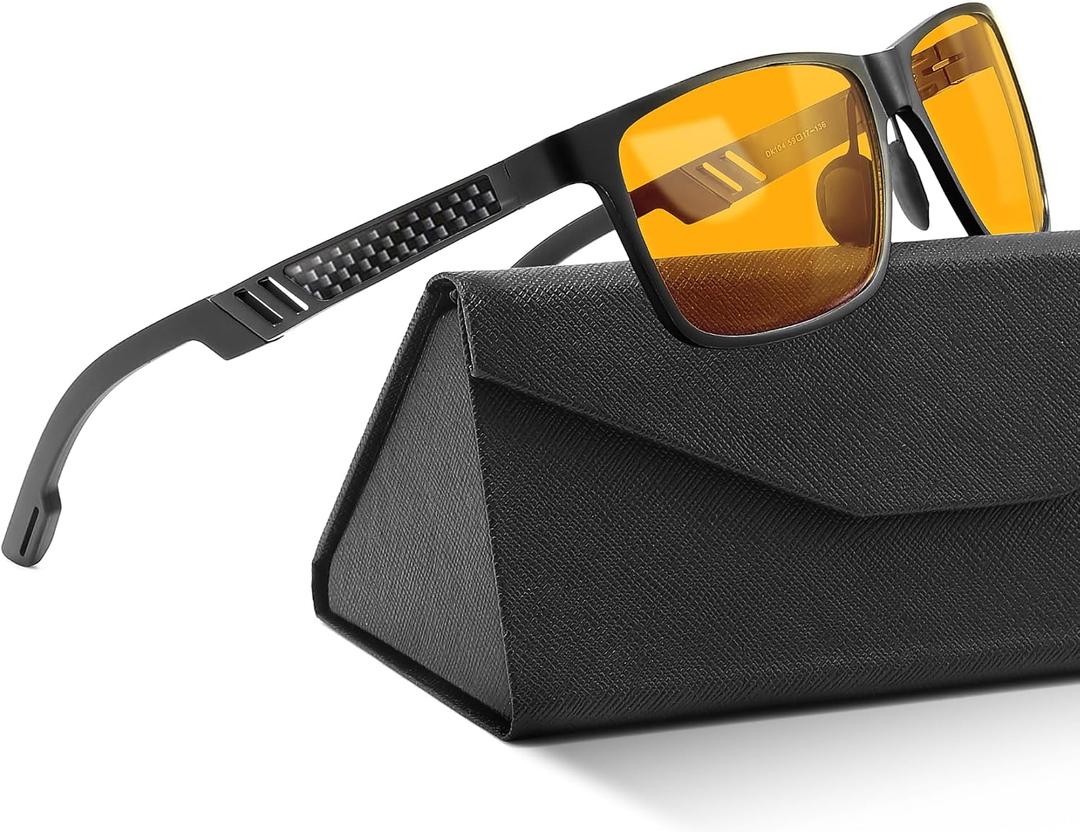 IBOANN Blue Light Glasses for Men - Lightweight Al-Mg Metal, Gaming Computer Blocking Glasses, Eye Protection Anti Eyestrain
