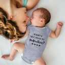 Viuluti Beautiful 2037 Baby Boy Girls Onesie Short Sleeve Bodysuits Infant Cute Romper Perfect Handicraft (Gray)