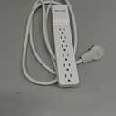 Belkin 6-Outlet SlimLine Power Strip Surge Protector, 6ft Cord and Rotating Plug, 700 Joules, White (6-Foot Cable)