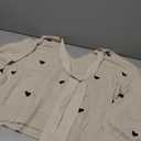 GORGLITTER Women's Plus Size Heart Sweater Bow Tie Open Back Long Sleeve V Neck Knit Pullover Jumper Top Winter Outfits Beige XX-Large Plus