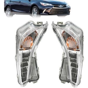 LABLT Daytime Running Fog Lamps Turn Signal Light Replacement for 2015-2017 Camry XSE XLE