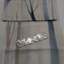 MERCHR Brown Blue Tree Fabric Shower Curtain, Art Style Abstract Birch Forest Rustic Wood Polyester Fabric Waterproof Bath Curtain, Farmhouse Bathroom Shower Curtains with Hooks 72X72 inch