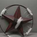 24.5" Red Large Barn Star Wall Decor-Americana Exterior House Decor-Metal Star for Outside Texas Stars Art Rustic Vintage Western Country Home Farmhouse Wall Decoration