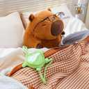 Capybara Plush Toy with Turtle Backpack - 13" Kawaii Capybara Stuffed Animal Cute Capybara Plushie Doll, Soft Cuddly Gift for Kids Boys Girls(13 Inch)