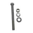 2 x (4 Sets) 3/8"-16 x 4 Stainless Steel Hex Head Screws Bolts, Nuts, Flat & Lock Washers, 18-8 (304) S/S, Fully Threaded by MetalSpacersOnline