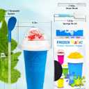Slushie Cup, DIY Magic Slushy Maker Cups, Portable Slushy Cup for Juices, Milk and Ice Cream Make, Double Layers Silica with Lid & Straw for Kids, Friends, Family (Blue)