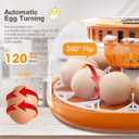 12 Egg Incubator with Automatic Egg Turning and Temperature Control, Automatic Water Adding, LED Egg Candler, Incubators for Hatching Eggs, Chickens, Ducks, Quail