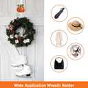 2 Pack Pumpkin & Witch with Fall Wreath Door Hanger, Fall Decoration Metal Over The Door Single Halloween Wreath Hanger Ornament Halloween Wreath Hangers for Front Door,Door Wreath Hanger