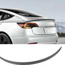 BASENOR 2017-2023 Tesla Model 3 Spoiler ABS Material Rear Spoiler Wing OEM Rear Trunk Lip Model 3 Accessories Matte Carbon Fiber