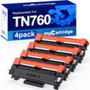 myCartridge Compatible Toner Cartridge Replacement for Brother TN760 TN730 TN-760 TN-730 Toner Use for MFC-L2710DW MFC-L2750DW HL-L2370DW Printer,4 Pack Toner TN-730/TN-760