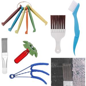 MADHOLLY 6Pcs Air Conditioner Fin Combs Kit - AC Coil Combs Cleaning Brush, Condenser Straightener for AC Unit Radiators Evaporators