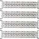 Milwaukee Leather Classic Chrome Snap Button Vest Extender w/Genuine Leather 6.5" Extension 4-PCS MLA6010SET - 4 Inch