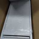 Under Desk Drawer White 21" with 4 Divider Trays, Under Shelf Pencil Drawer Pull-out, Standing Desk Metal Storage Attachment Slide Out for Workbench