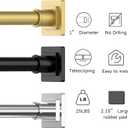 UIOSANRT Stainless Silver Shower Curtain Rod 31-79 Inches Non-Slip Shower Rod Tension Mounted No Drill Shower Curtain Rods Spring Tension Rod Adjustable Tension Curtain Rod for Windows Bathroom