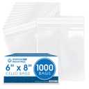 6" X 8" Self-Sealing Cellophane Bags (1000 Count) Clear Resealable Cello Bags for Cards, Photos, Cookies, Retail Packaging - Spartan Industrial