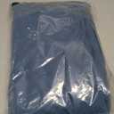 Wide Leg Slacks Pants for Women Pull on High Waisted Business Trousers with 3 Pockets for Casual Office Wear (Small, Blue)