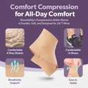 BraceAbility Elastic Ankle Support Brace - Lightweight Slip on Foot and Ankle Compression Sleeve for Gymnastics, Dance, Sports, Running, Exercise, and Sprained Ankle Swelling for Women and Men (Beige, Large)