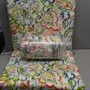 DYTXIII Outdoor Midback Chair Cushions Set of 2-20"x17" Water Repellent & Fade-Resistant Patio Seat Cushions with High-Resiliency Foam, Non-Slip Ties for Dining, Balcony Furniture-Paisley Botanical, 20"x17"/20"x19"
