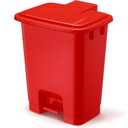 1pcs 5 Gallon Red Step on Trash Can Hands-Free Waste Bin with Odor Control Lid Touchless Sanitary Use Garbage Can for Lab Dental Home Clinic Office