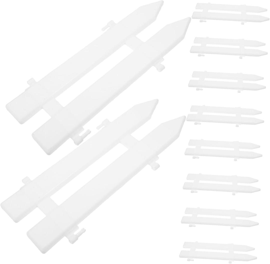 Alasum 10Pcs Plastic Garden Fence Eco Friendly Durable Lawn Border Miniature Decorative Edging for Outdoor Landscape Safe Courtyard Guardrail Christmas Decoration