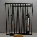 Babelio 34" Tall No Bottom Bar Baby/Dog Gate for Stairs, House and Doorways, 29.7-46.5" Auto Close Safety Pet Gates with Large Walk Thru Door, Hardware Mount, Black