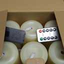 Flameless Candles Battery Operated with Remote and 2/4/6/8 H Timer, 6pcs Flickering Fake Electric Candles for Festival Home Party Decor (D3 x H 6") (Ivory)