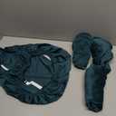 Dining Chair Seat Covers Set of 4, Stretch Velvet Chair Seat Slipcovers Protector, Removable Washable Kitchen Chair Covers for Dining Room Chairs (Set of 4, Teal  )