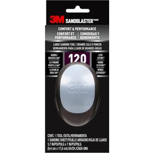 3M SandBlaster Large Sanding Tool, 3.7 in. x 7 in. (120 Grit)