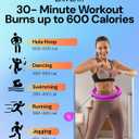 FIT ON FORM Infinity Weighted Hula Hoop for Adults Weight Loss, Smart Exercise Hola Circle Hoop for Women Abs Workout