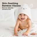 KeaBabies Hooded Baby Towel for Newborn - Viscose Derived from Bamboo Large Baby Bath Towels with Hood for Boys, Girls, Toddler, Extra Absorbent & Soft Newborn Bath Essentials (Lamb, Regular)