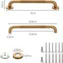 24" Gold Bathroom Wall Grab Bar, 1 Pack, 500 lb Heavy Duty for Seniors