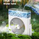 Misting Fan Portable, 8000mAh 8-Inch Rechargeable Battery Operated Fan with 600mL Water Tank, Cooling Desk Misting Fans for Outside, Perfect Quite Mist Water Spray Fans for Home Office Camping Patio