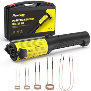 Induction Heater 1200W for Bolt Removal, Magnetic Heating Tool with 6 Coils, Handheld Heat Tool for Rusty Nuts and Bolts, Yellow