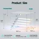 HNEBC Display Case with Glass Doors & RGB Lights & Music Rhythm, White