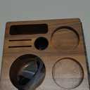 58mm Tamper Station V3 Walnut Portafilter Holder Compact Espresso Organizer with Multi Accessory Storage Espresso Machine Accessories for Coffee Bar