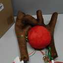 Red Co. 17” Standard Reindeer Christmas Car Kit Products, Antlers with Jingle Bells & Nose