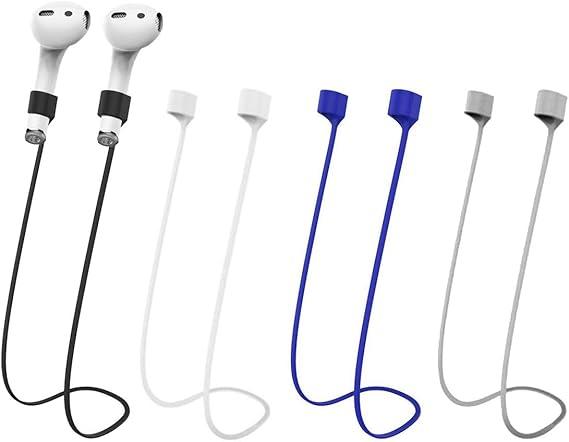 Magnetic Anti-Lost Straps for AirPods,Colorful Soft Silicone Sports Lanyard, Neck Rope Cord