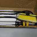 RAYNEL 24FT Telescoping Pressure Washer Extension Wand with Brush Head,Power Washer Extension Wand,Gutter Cleaner Attachment,5 Spray Nozzle Tips,Support Belt and 2 Hose Adapters